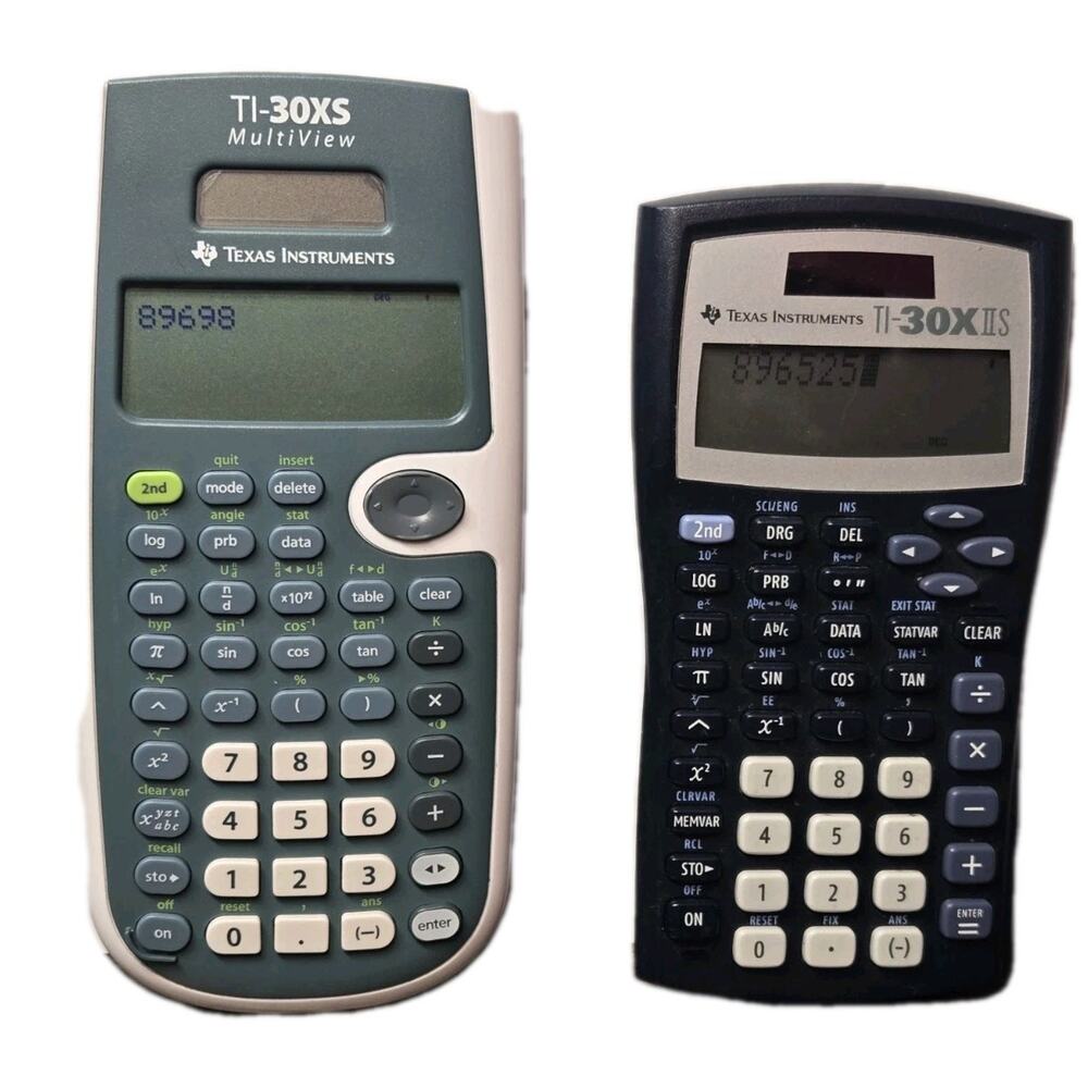 Lot of 2 Texas Instruments Calculators One TI-83 Plus, One TI 30X IIS Tested